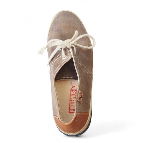 Pikolinos Linares Espadrilles Leather Oxfords Men's 9-9.5/43 Brown Classic - Picture 10 of 12